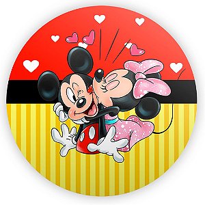 Painel Redondo - Mickey e Minnie - Sublimado 3D