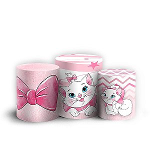 Trio Cilindro - Gatinha Marie - Sublimado 3D + Elástico