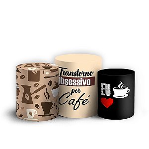 Trio Cilindro - Cafe - Sublimado 3D + Elástico