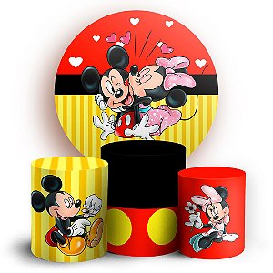 KIT Redondo e Trio - Mickey e Minnie - Sublimado 3D
