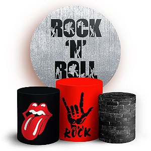 KIT Redondo e Trio - Rock Roll - Sublimado 3D
