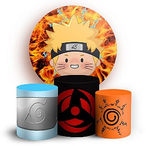 KIT Redondo e Trio - Naruto - Sublimado 3D