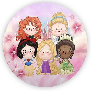 Painel Redondo - Princesas - Sublimado 3D