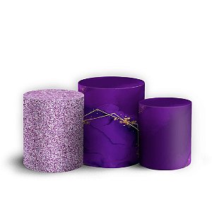 Trio Cilindro - Deus Glitter - Sublimado 3D + Elástico