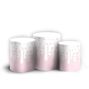 Trio Cilindro - Doces - Sublimado 3D + Elástico