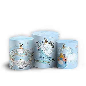 Trio Cilindro - Cinderela - Sublimado 3D + Elástico