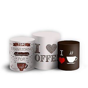 Trio Cilindro - Cafe - Sublimado 3D + Elástico