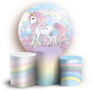 KIT Redondo e Trio - Unicornio - Sublimado 3D