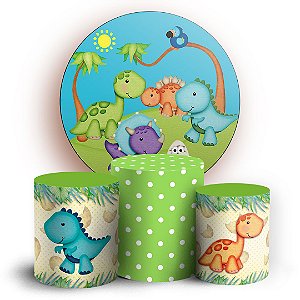 KIT Redondo e Trio - Dinossauro - Sublimado 3D