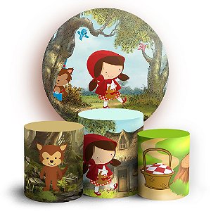 KIT Redondo e Trio - Chapeuzinho Vermelho - Sublimado 3D