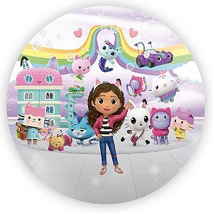 Painel Redondo - Casa Magica da Gabby - Sublimado 3D