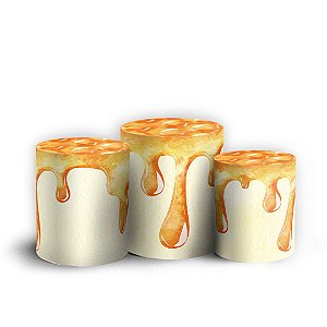 Trio Cilindro - Abelha - Sublimado 3D + Elástico