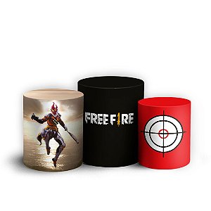 Trio Cilindro - Free Fire - Sublimado 3D + Elástico