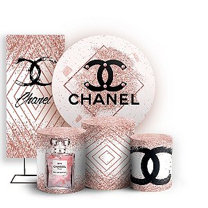 KIT Redondo Trio e Faixa - Chanel - Sublimado 3D