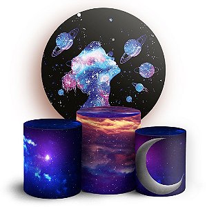 KIT Redondo e Trio - Galaxia - Sublimado 3D