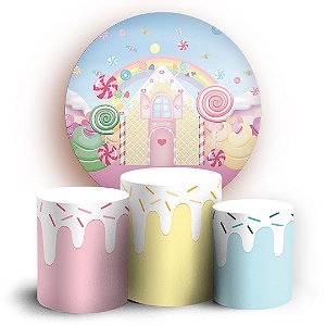 KIT Redondo e Trio - Doces - Sublimado 3D