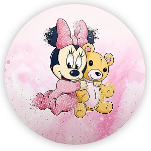 Painel Redondo - MInnie Baby - Sublimado 3D