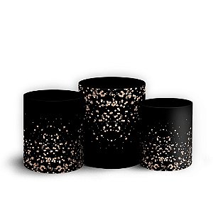 Trio Cilindro - Asas Glitter - Sublimado 3D + Elástico