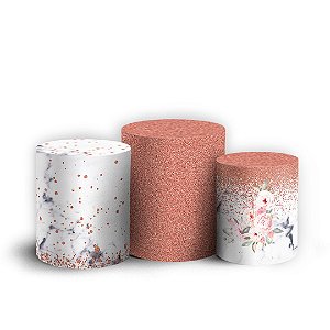 Trio Cilindro - Glitter - Sublimado 3D + Elástico