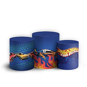 Trio Cilindro - Hot Wheels - Sublimado 3D + Elástico