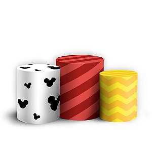 Trio Cilindro - Mickey - Sublimado 3D + Elástico