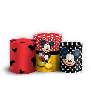 Trio Cilindro - Mickey - Sublimado 3D + Elástico