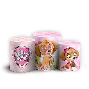 Trio Cilindro - Skye Patrulha Canina - Sublimado 3D + Elástico