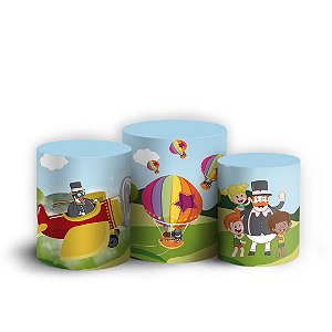 Trio Cilindro - Mundo Bita - Sublimado 3D + Elástico