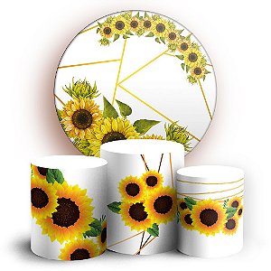 KIT Redondo e Trio - Girassol - Sublimado 3D