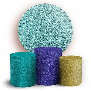 KIT Redondo e Trio - Glitter - Sublimado 3D