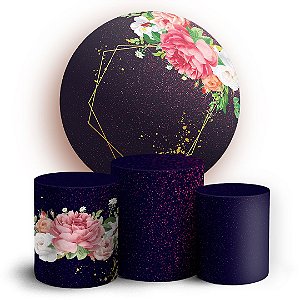 KIT Redondo e Trio - Glitter - Sublimado 3D