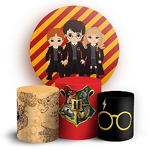 KIT Redondo e Trio - Harry Potter - Sublimado 3D