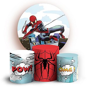 KIT Redondo e Trio - Homem Aranha - Sublimado 3D