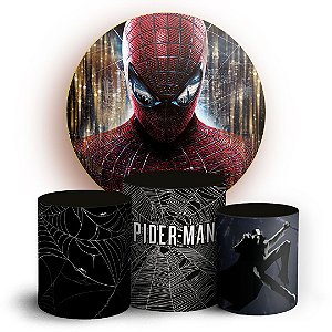 KIT Redondo e Trio - Homem Aranha - Sublimado 3D