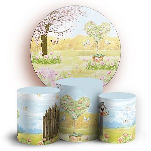 KIT Redondo e Trio - Jardim - Sublimado 3D