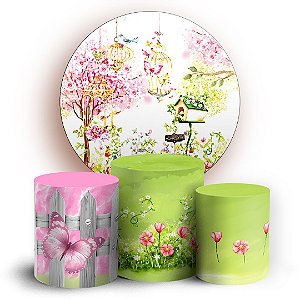 KIT Redondo e Trio - Jardim - Sublimado 3D