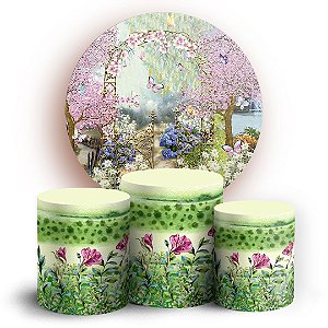 KIT Redondo e Trio - Jardim - Sublimado 3D