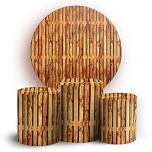 KIT Redondo e Trio - Madeira - Sublimado 3D