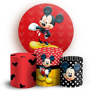 KIT Redondo e Trio - Mickey - Sublimado 3D