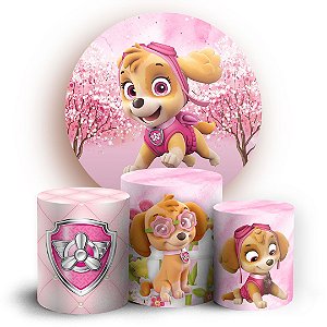 KIT Redondo e Trio - Skye Patrulha Canina - Sublimado 3D