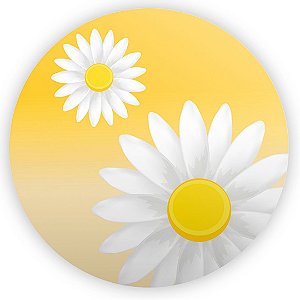 Painel Redondo - Flor Margarida - Sublimado 3D