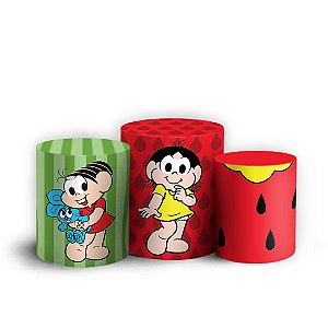 Trio Cilindro - Turma da Monica - Sublimado 3D + Elástico