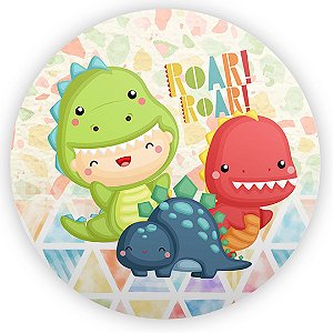 Painel Redondo - Dino Baby - Sublimado 3D