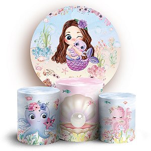 KIT Redondo e Trio - Sereia - Sublimado 3D