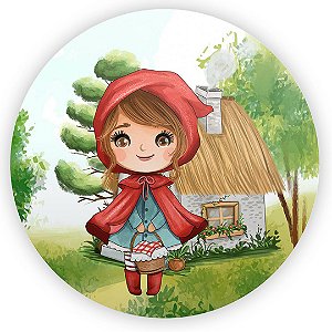 Painel Redondo - Chapeuzinho Vermelho - Sublimado 3D