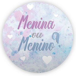 Painel Redondo - Cha Revelacao - Sublimado 3D