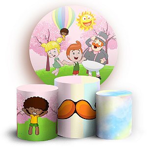 KIT Redondo e Trio - Mundo Bita Rosa - Sublimado 3D