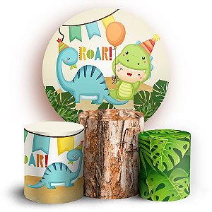 KIT Redondo e Trio - Dino Baby - Sublimado 3D