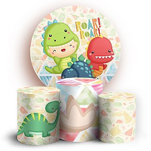 KIT Redondo e Trio - Dino Baby - Sublimado 3D