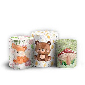 Trio Cilindro - Safari - Sublimado 3D + Elástico